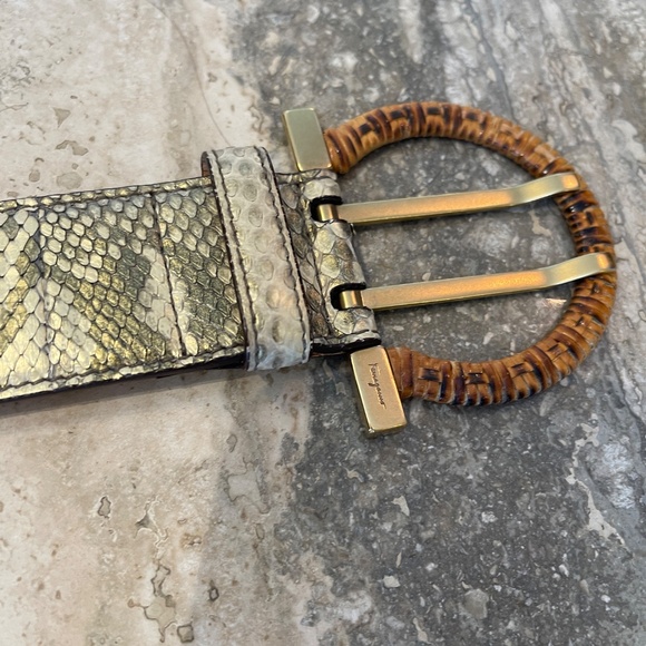 FERRAGAMO SNAKE SKIN BELT - Picture 3 of 7